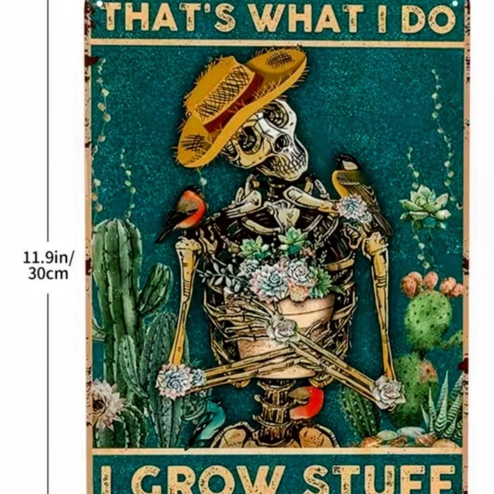 Skeleton Gardening Poster